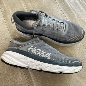 Hoka Men's Gray and White Athletic Shoes